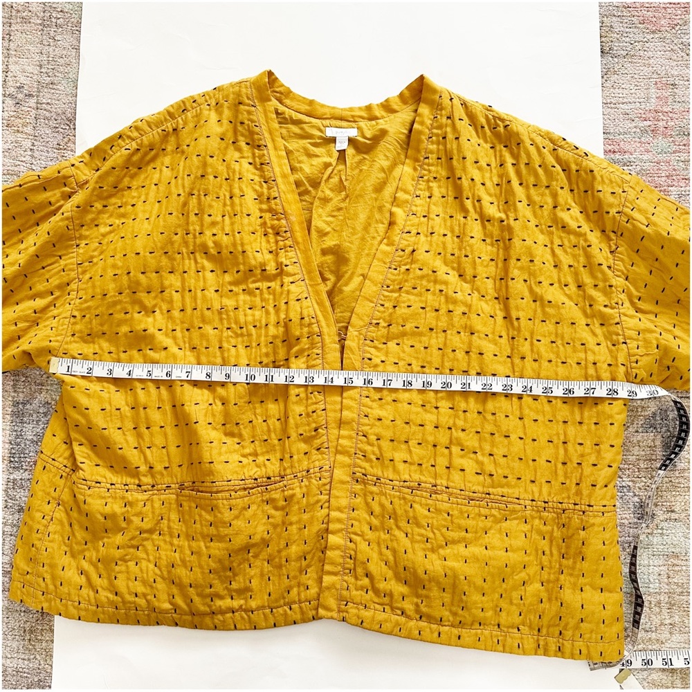 J. Jill Pure Jill Kantha-Stitched Kimono Jacket size 4X Color Golden Rod #238944 - Picture 10 of 13